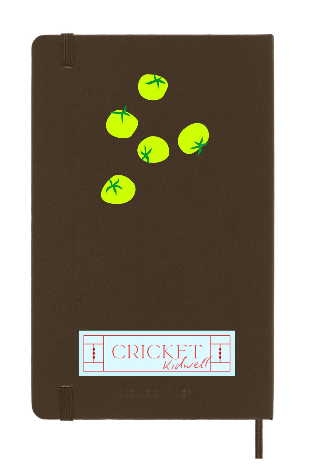 Yellow Tomatoes on Chestnut Brown Moleskine Journal Hard Cover – Heirloom Garden Notebook, Mediterranean Kitchen Aesthetic, Foodie Gift