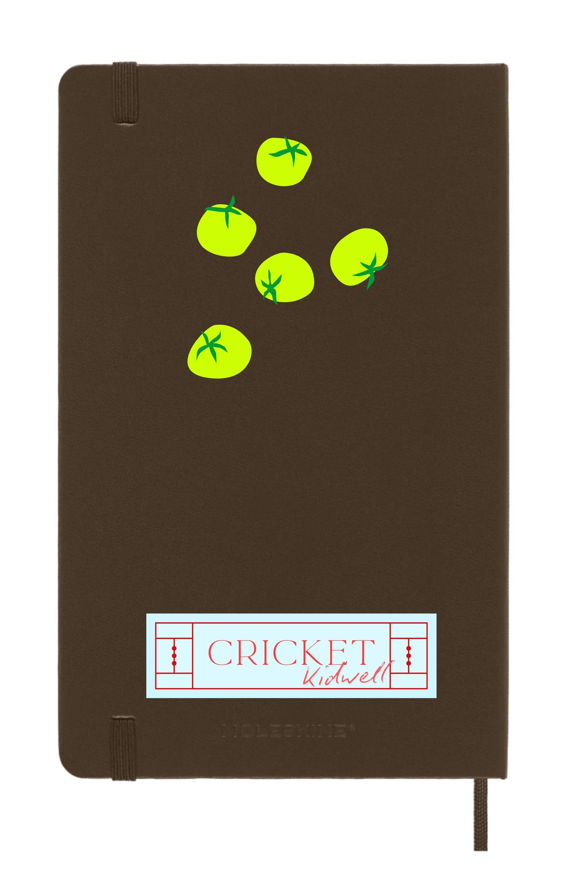 Yellow Tomatoes on Chestnut Brown Moleskine Journal Hard Cover – Heirloom Garden Notebook, Mediterranean Kitchen Aesthetic, Foodie Gift