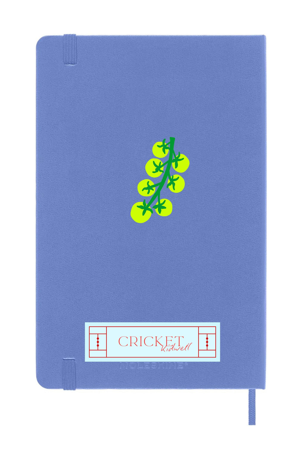 Tomatoes on Hydrangea Blue Moleskine Journal Hard Cover – Heirloom Garden Notebook, Mediterranean Kitchen Aesthetic, Hardcover Foodie Gift