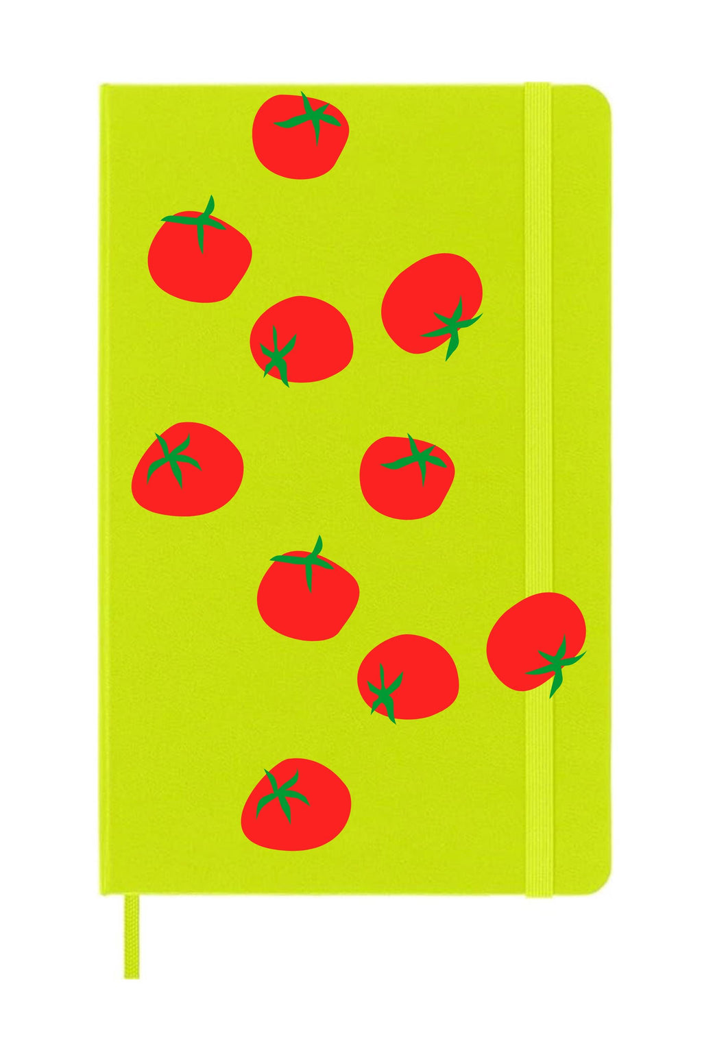 Tomatoes on Red Moleskine Journal Hard Cover – Heirloom Garden Notebook, Mediterranean Kitchen Aesthetic, Hardcover Foodie Gift