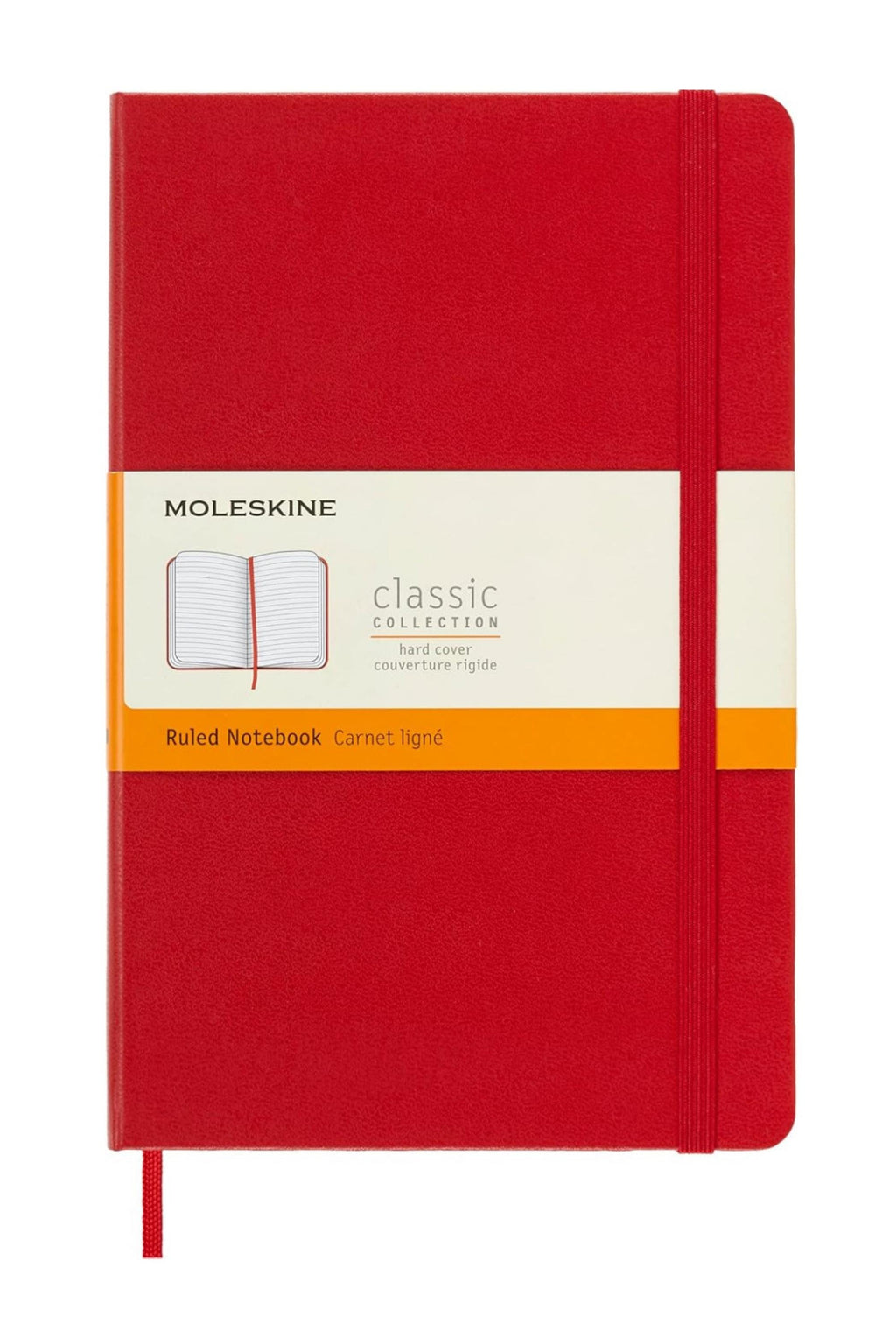 Red Moleskine journal featuring vintage Bronco art — a retro truck notebook ideal for car enthusiasts, travelers, and unique gift seekers.