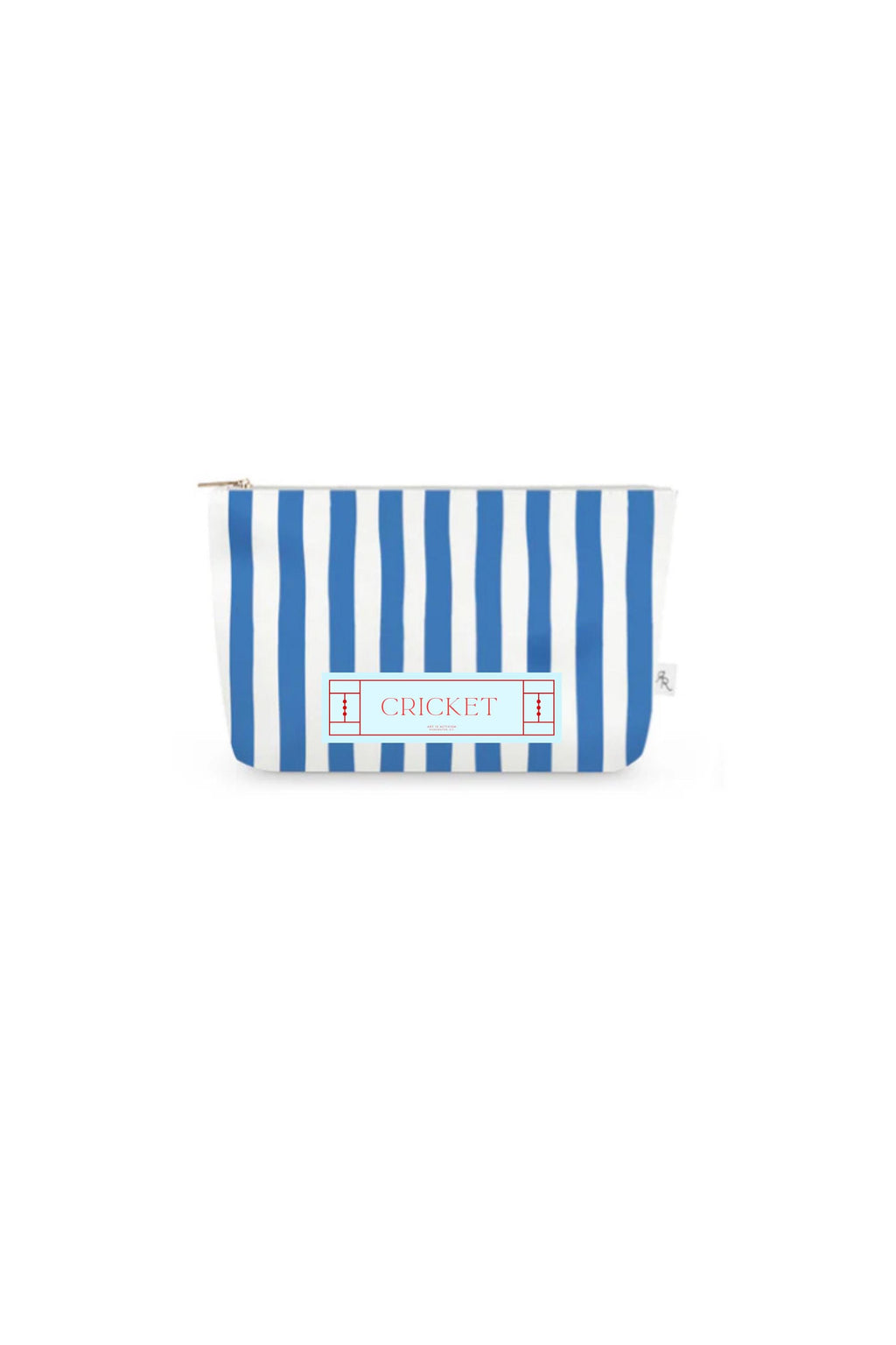 Blue + White Cabana Stripe Pouch Set with Pink + Red Poppies – Set of 3 Travel Organizers, Preppy Floral Bags, Cosmetic Toiletry Pouches