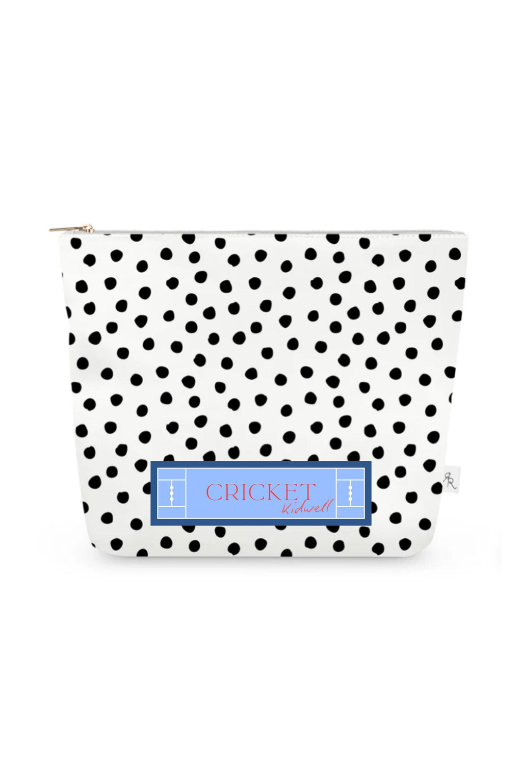 White + Black Polka Dot Pouch Set with Pink Bananas – Set of 3 Travel Organizer Bags, Fun Preppy Cosmetic Pouches, Quirky Luxe Gift Set